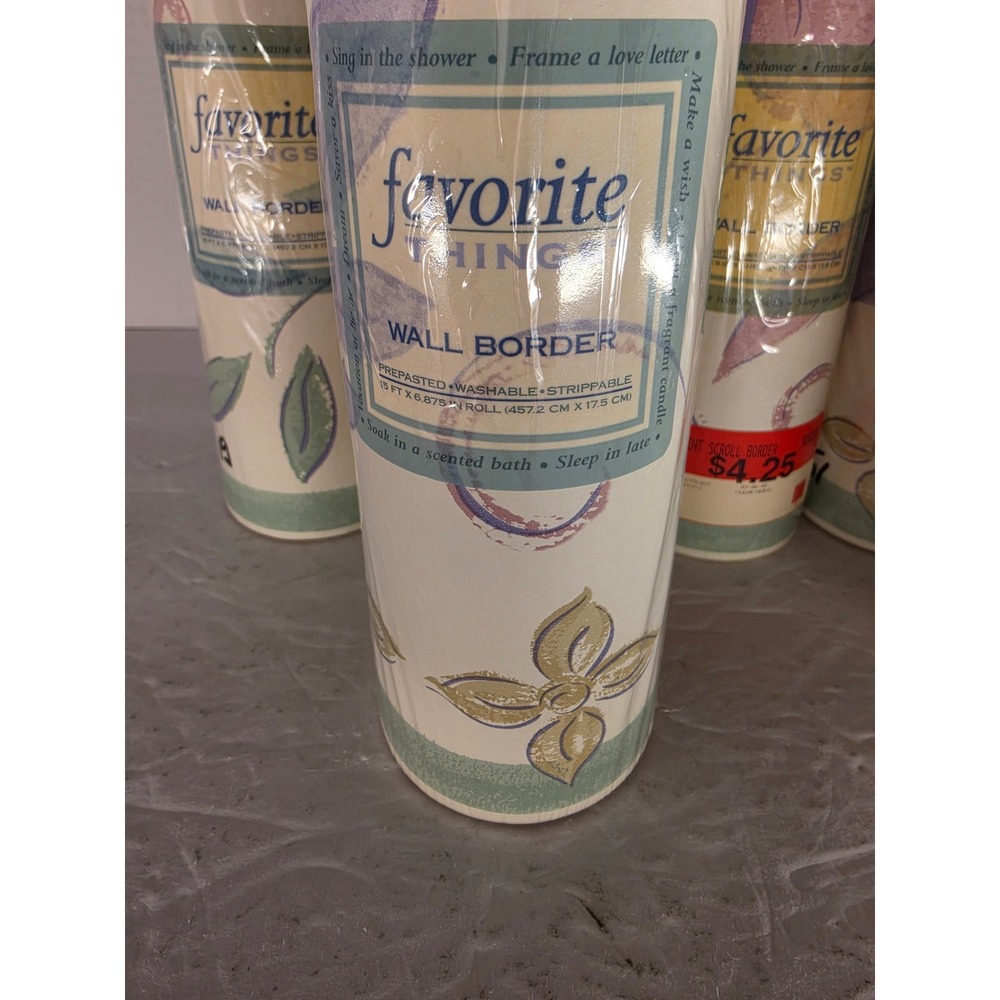 Favorite Things Painted Scroll Wall Border Lot of 6 Rolls #7050467 New Sealed - Picture 7 of 8